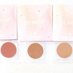 ColourPop Lot Set Pressed Powder Eyeshadow Single Refill Pan Neutral Nude Orange
